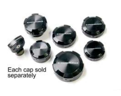 Camaro Oil Cap, Black Billet Aluminum, With Camaro Name, V6, 2010-2013