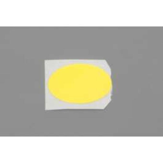Camaro Steering Box Oval Yellow Decal, 1969