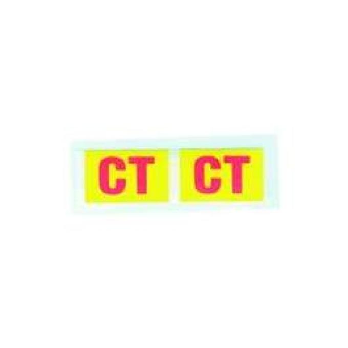 Camaro Disc Brake Decals, Code CT, Control Arm Splash Shield, All Engines, 1967