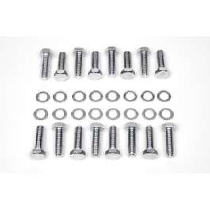 Camaro Intake Manifold Bolt Set, Big Block, Chrome, 1967-1969