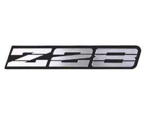 Camaro Rocker Panel Emblem, Z28, Silver, 1991-1992