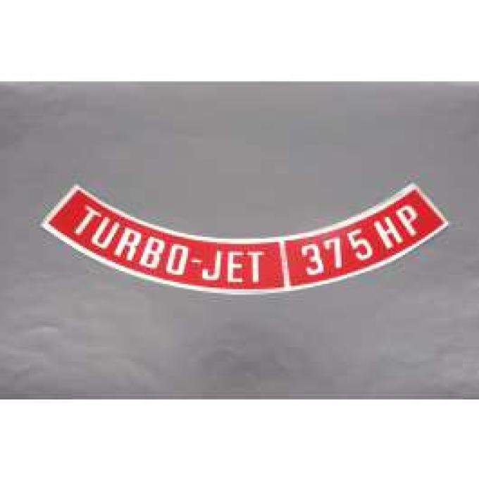 Camaro Air Cleaner Decal, Turbo-Jet 375 HP, 1967-1969