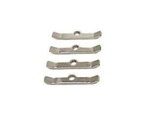 Camaro Valve Cover Retainer Set, Small Block, Chrome, 1967-1985