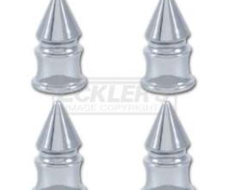 Camaro Valve Stem Caps, Chrome Spike, 1967-2014