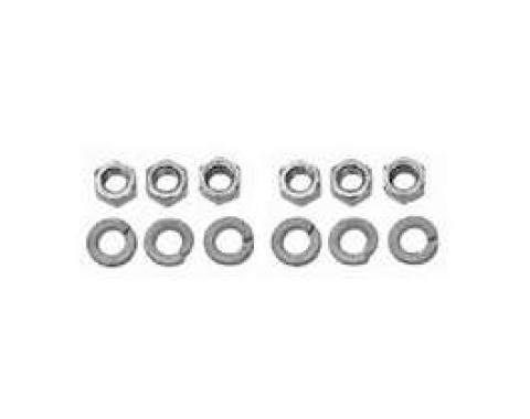 Camaro Parking Brake Equalizer Nuts, Stainless Steel, 1967-1969