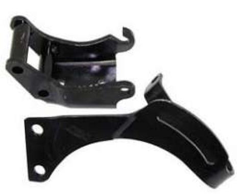 Camaro Power Steering Pump Cradle Bracket & Rear Brace Set,302 & 350ci, 1967-1968