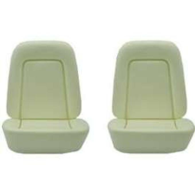 Camaro Bucket Seat Foam Cushions, With Reinforcing Wire, Standard Interior, 1969
