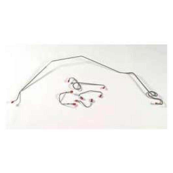 Camaro Brake Line Set, Front, Stainless Steel, For Cars With Power Disc Brakes, 1969