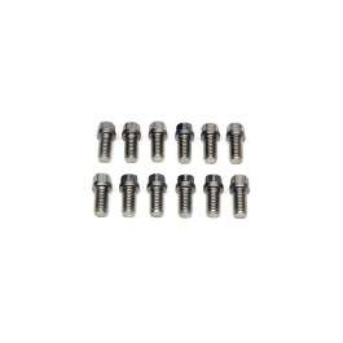 Camaro Exhaust Header Mounting Bolt Set, Small Block, Stainless Steel, 1967-1969