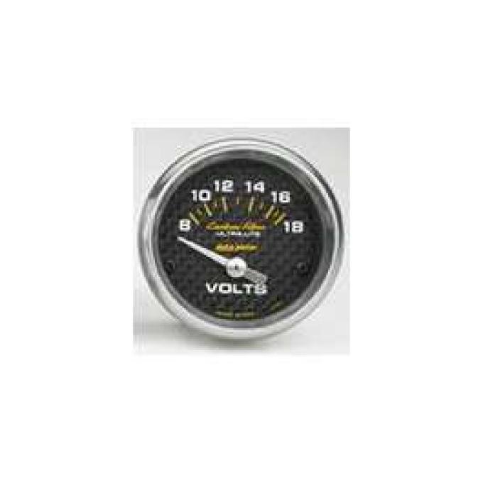 Camaro Voltmeter Gauge, Carbon Fiber, AutoMeter