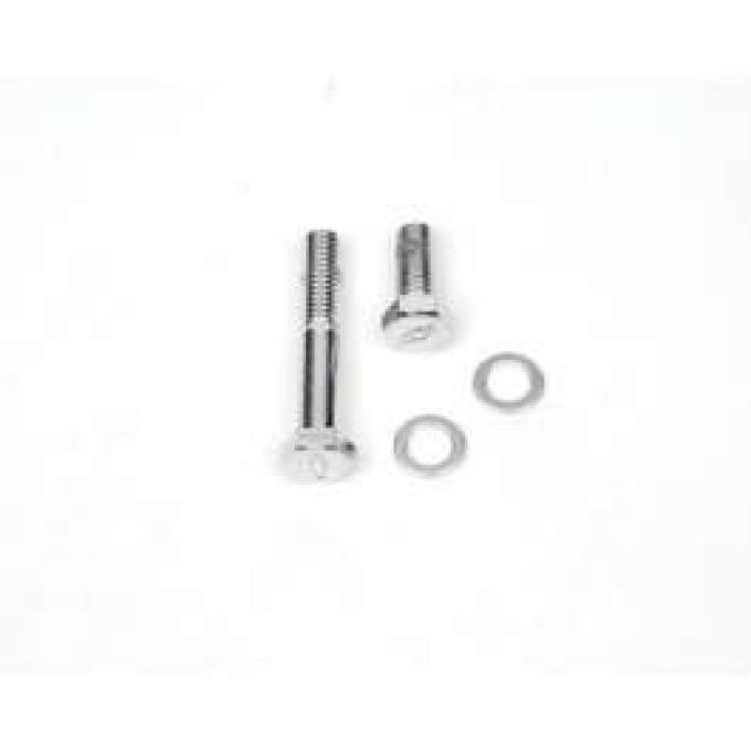 Camaro Thermostat Housing Bolt Set, Bowtie Stamped, Chrome,1967-1969