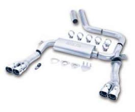 Camaro Exhaust System, 3 Cat Back Adjustable, V8, Borla, 1998-2002