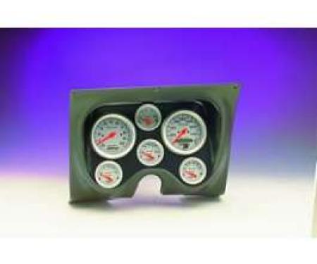 Camaro Instrument Cluster Panel, Black Textured Finish, With Ultra-Lite Series AutoMeter Gauges, 1967-1968