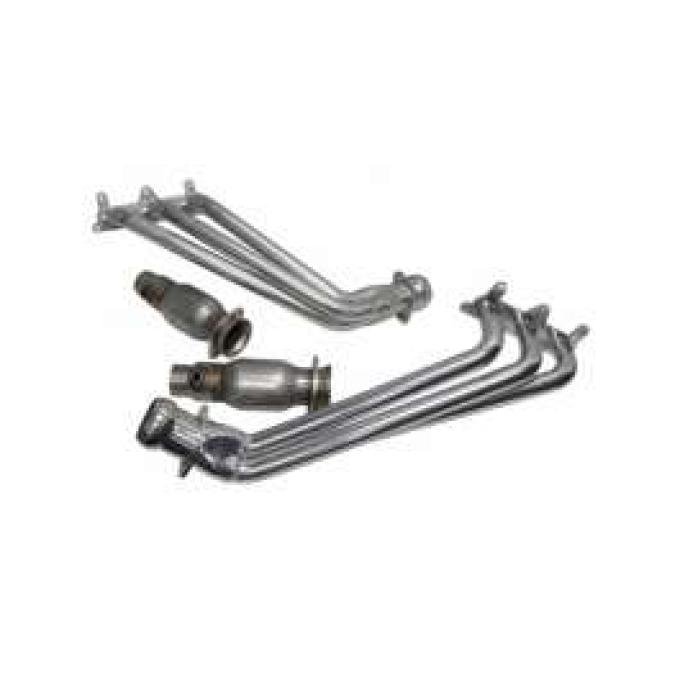 Camaro V6 BBK 1-5/8 Full-Length Polished Ceramic Headers With High-Flow Cats, 2010-2011