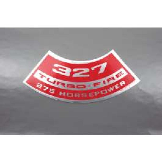 Camaro Air Cleaner Decal, 327 Turbo-Fire 275 Horsepower, 1967-1968
