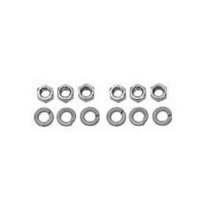 Camaro Parking Brake Equalizer Nuts, Stainless Steel, 1967-1969