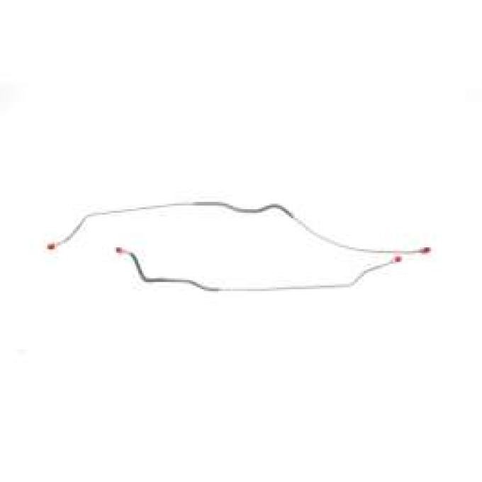 Camaro Brake Line Set, Rear Axle, Stainless Steel, Mono Leaf Spring, 1967