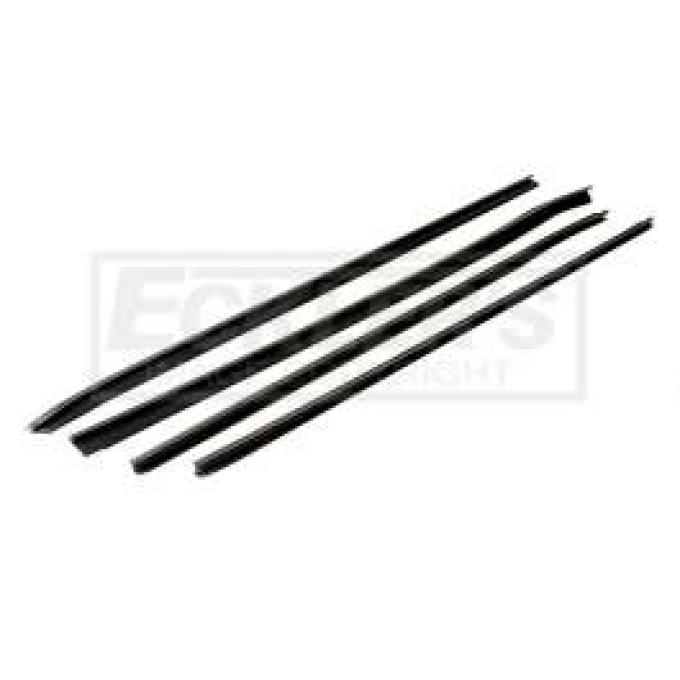 Camaro Four Piece Window Felt Set Round Bead Outer And Flat Inners 1970-1981