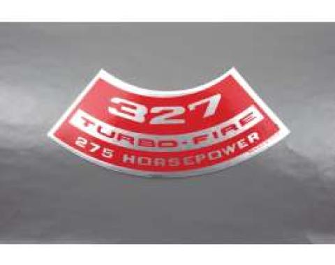 Camaro Air Cleaner Decal, 327 Turbo-Fire 275 Horsepower, 1967-1968