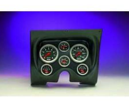 Camaro Instrument Cluster Panel, Black Textured Finish, With Sport-Comp Series AutoMeter Gauges, 1967-1968