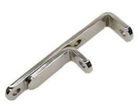 Camaro Alternator Bracket, Small Block, Lower, Chrome, For Cars With Exhaust Headers, 1967-1968