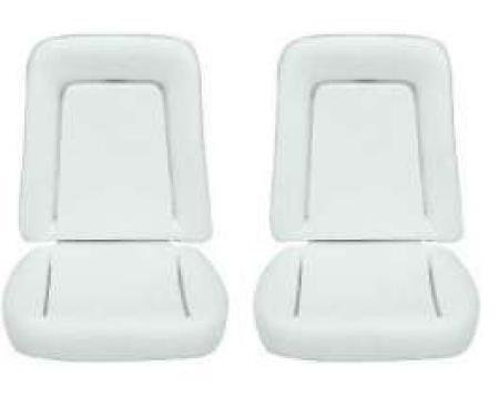 Camaro Bucket Seat Foam Cushions, Without Reinforcing Wire, Deluxe Interior, 1967 & Standard Interior, 1969