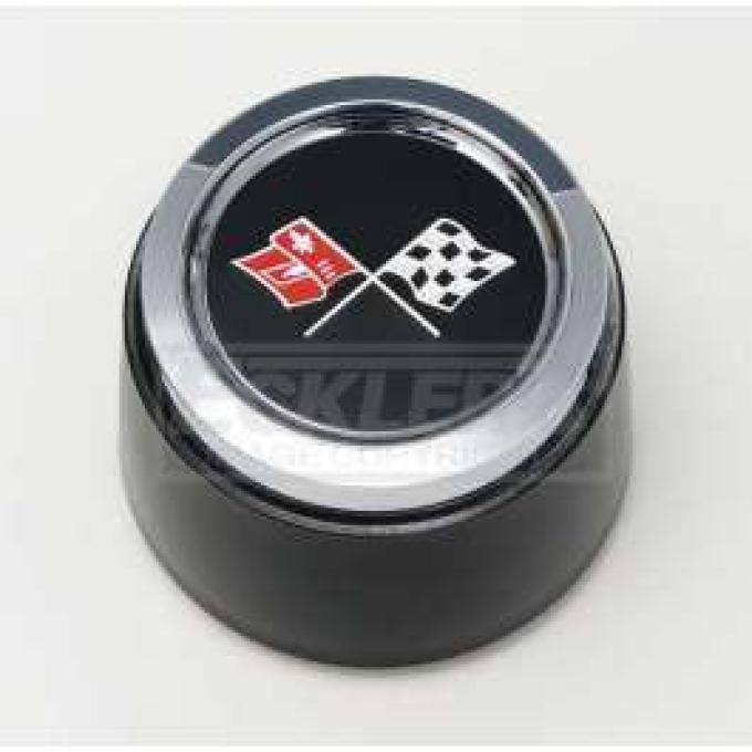 Camaro 1973-1979 Corvette Style Black Center Wheel Cap, For Corvette Style Aluminum Wheels