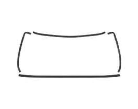 Camaro Rear Glass Moldings, Black, 1976-1981