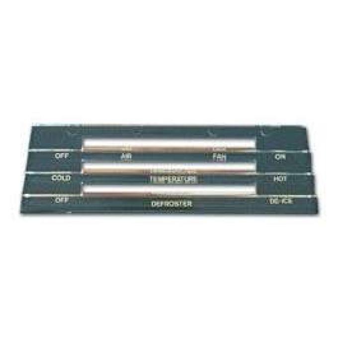 Camaro Heater Control Panel Lens, For Cars Without Air Conditioning, 1967