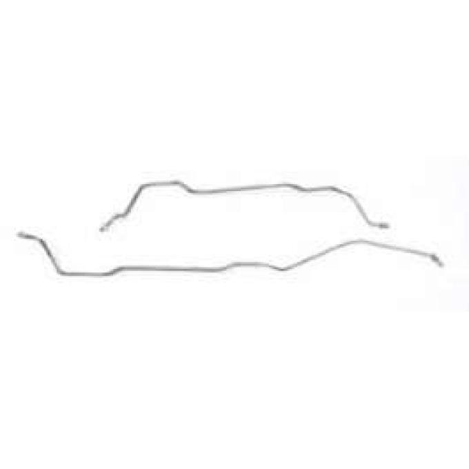 Camaro Brake Line Set, Rear Axle, Steel, Multi-Leaf Spring,1968