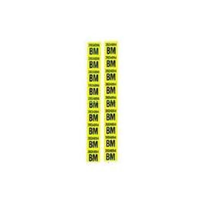 Camaro Leaf Spring Tape Decals, Code BM, Z28, 1969