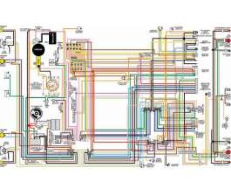 Camaro Color Laminated Wiring Diagram, 1967