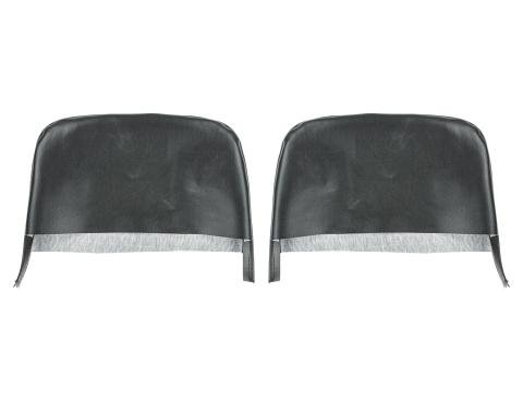 PUI Interiors 1967-1969 Camaro/Firebird Black Bucket Seat Head Rest Covers 67FH10U