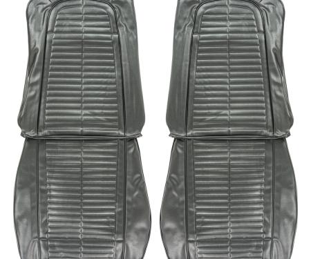 PUI Interiors 1967-68 Pontiac Firebird Black Front Bucket Seat Covers 67ES10U