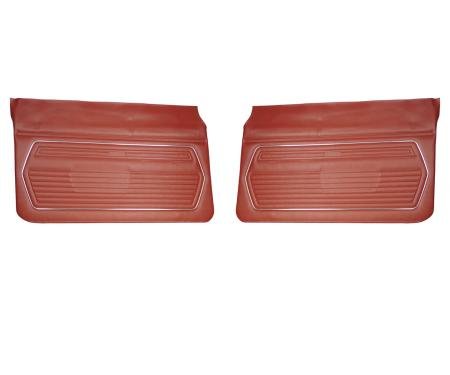 PUI Interiors 1969 Chevrolet Camaro Standard Red Front Door Panels D221