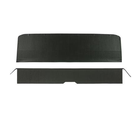 PUI Interiors 1965-1967 Chevelle/GTO/Lemans/Cutlass/Skylark Convt Black Rear Seat Trim Panels 65AS10VB