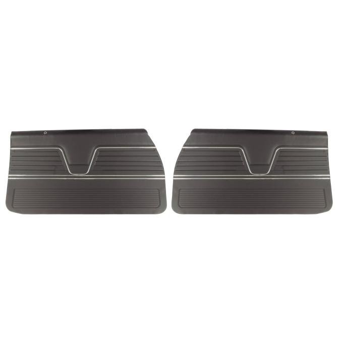 PUI Interiors 1969 Chevrolet Chevelle Platinum Pre-Assembled Black Front Door Panels 69AD10-P