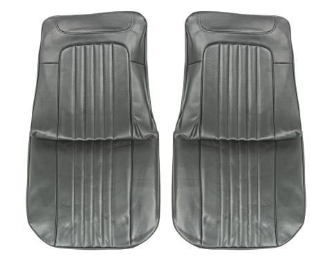 PUI Interiors 1971-1972 Chevrolet Chevelle Black Front Bucket Seat Covers 71AS10U
