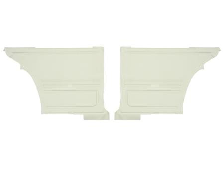 PUI Interiors 1967 Chevrolet Camaro Hardtop Platinum Edition White Rear Door Panels 67FD37C