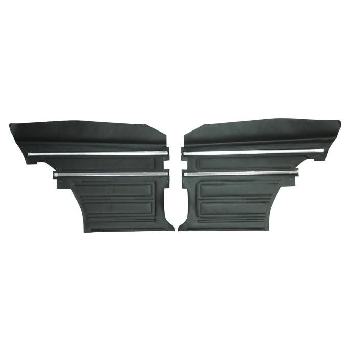 PUI Interiors 1968 Chevrolet Nova Custom Hardtop Black Rear Door Panels 68XD10C
