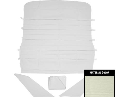 PUI Interiors 1968-1969 Pontiac Firebird White Ribbed Headliner 67FH101R