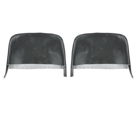 PUI Interiors 1967-1969 Camaro/Firebird Black Bucket Seat Head Rest Covers 67FH10U
