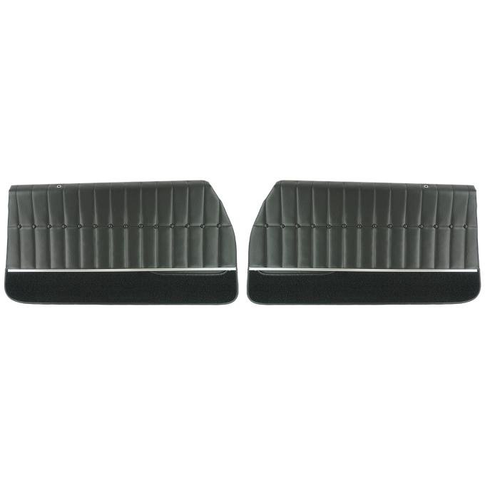 PUI Interiors 1971-72 Chevrolet Monte Carlo Pre-Assembled Black Front Door Panels 71MD10-P