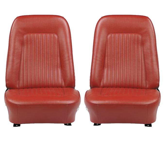 PUI Interiors 1967-68 Chevrolet Camaro Standard Red Front Bucket Seat Covers 67FS30U