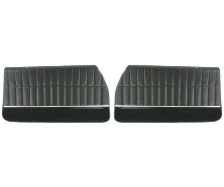 PUI Interiors 1971-72 Chevrolet Monte Carlo Pre-Assembled Black Front Door Panels 71MD10-P
