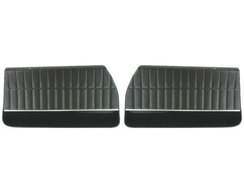PUI Interiors 1971-72 Chevrolet Monte Carlo Pre-Assembled Black Front Door Panels 71MD10-P