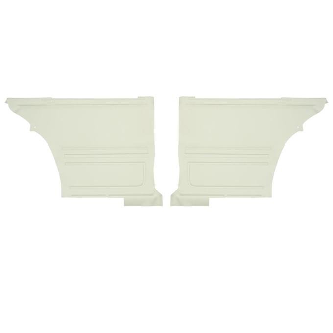 PUI Interiors 1967 Chevrolet Camaro Hardtop Platinum Edition White Rear Door Panels 67FD37C