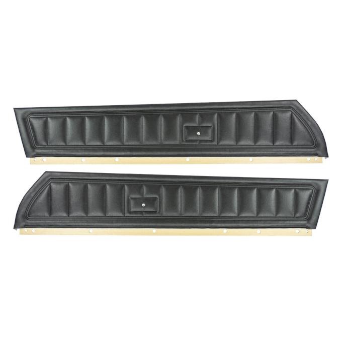 PUI Interiors 1973-1975 Chevrolet Camaro Standard Black Front Door Panels D730