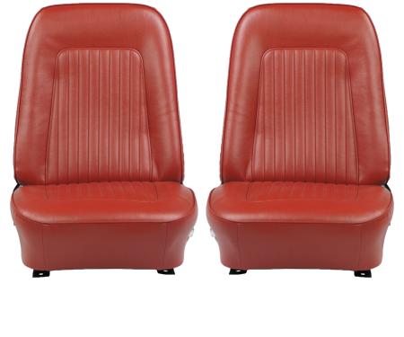 PUI Interiors 1967-68 Chevrolet Camaro Standard Red Front Bucket Seat Covers 67FS30U