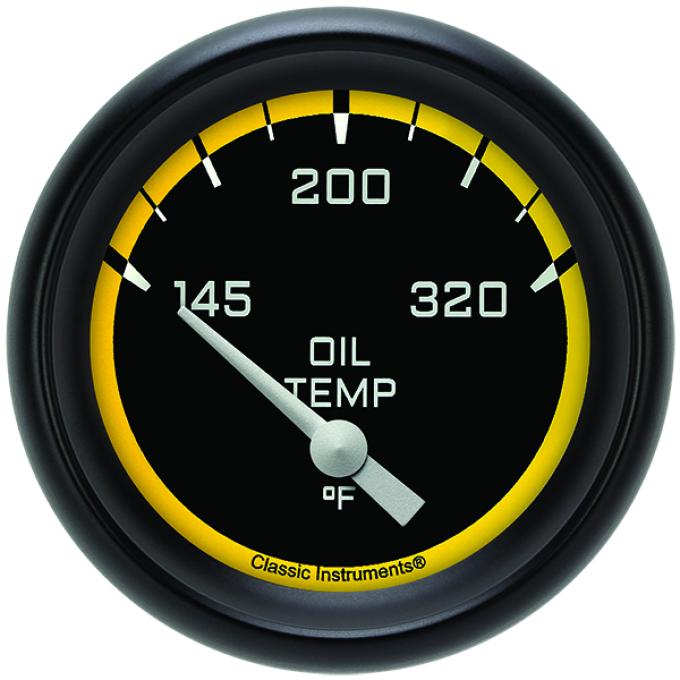 Classic Instruments Autocross Yellow 2 5/8" Oil Temperature Gauge AX228YBPF